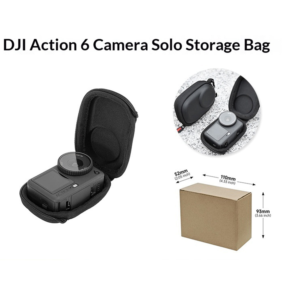 STARTRC For DJI Osmo Action 6 Camera Protective Case Portable PU Leather Storage Bag