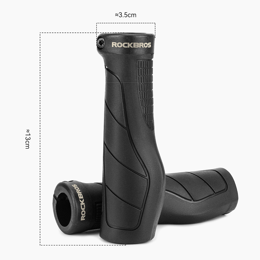 ROCKBROS G326PL Bike Handlebar Grips Shock Absorbing Lock-On Handle Grips for Mountain Road Bicycle