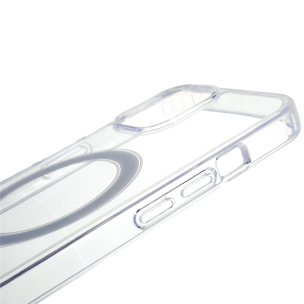 Magnetic Case for iPhone 14 Plus 6.7 inch Compatible with MagSafe, Hard Acrylic Soft TPU Transparent Shockproof Shell