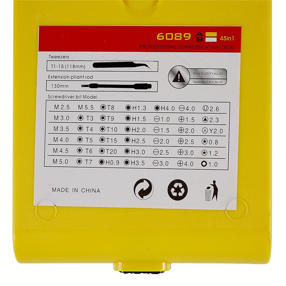 Iron Spider JK 6089 45 in 1 Professional Hardware Screw Driver Tool Kit
