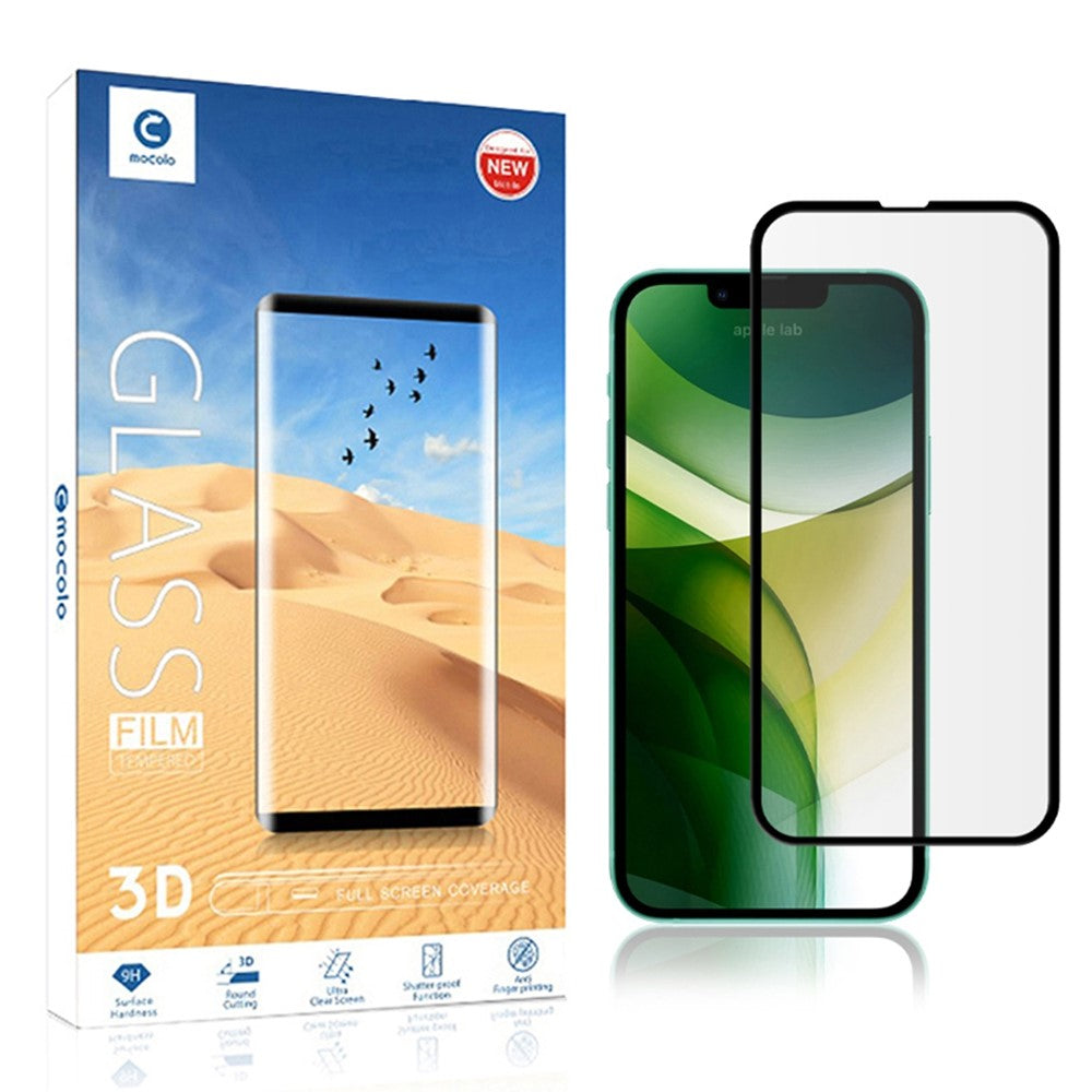 MOCOLO for iPhone 13 / 13 Pro / 14 Cold Carving 3D Curved Tempered Glass Film Full Size Full Glue HD Clear Screen Protector