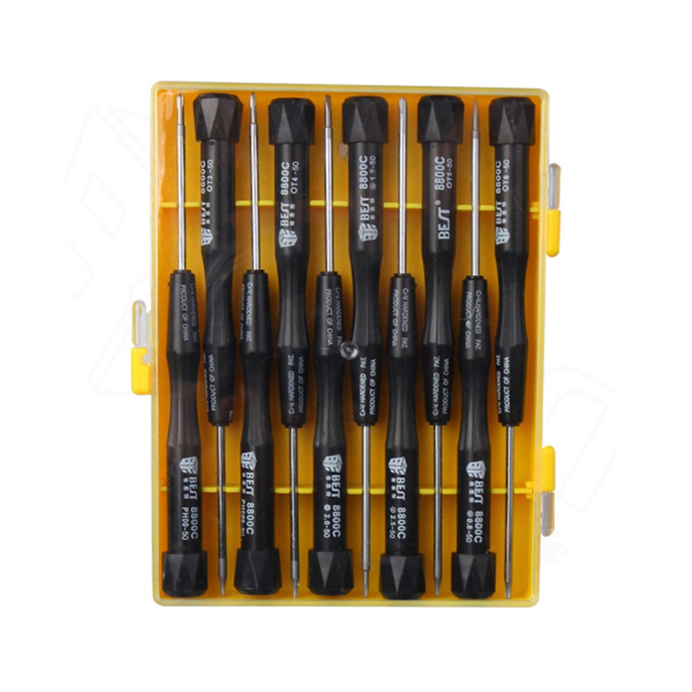 BEST BST-8800C 10-in-1 Anti-slip Professional Screwdriver Disassemble Opening Repair Tool Kit