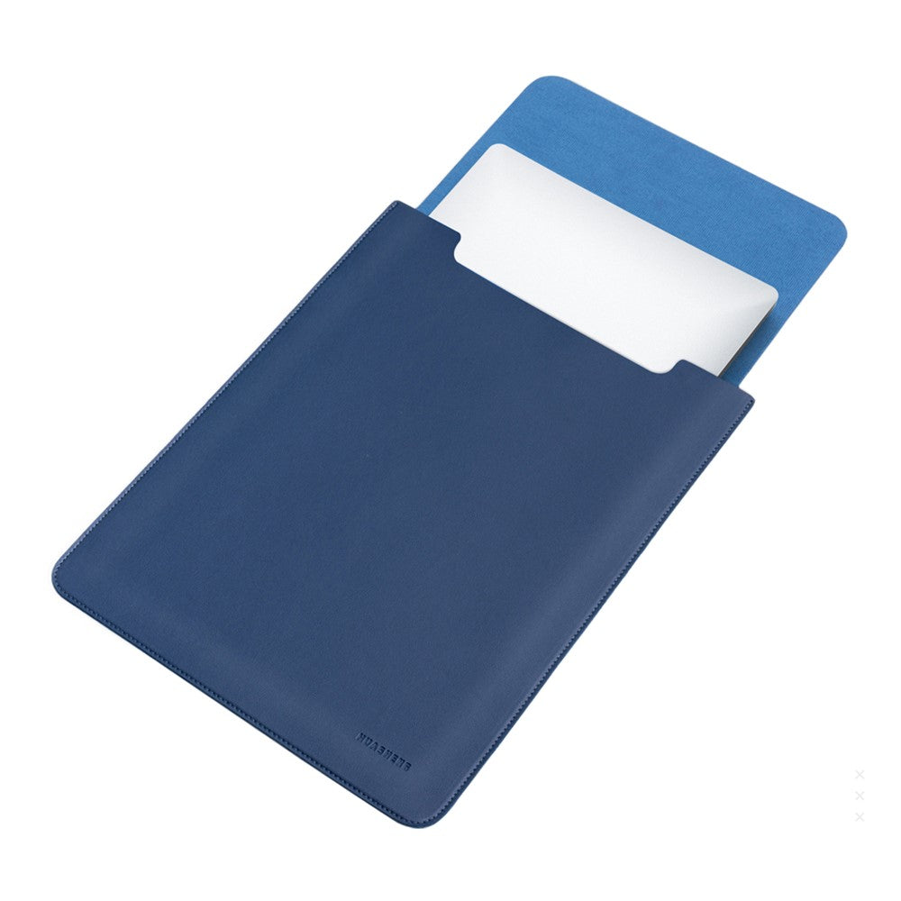 HUASHENG For 12 Inch Laptop Sleeve Ultra Thin PU Leather Portable Non Magnetic Vertical Notebook Bag