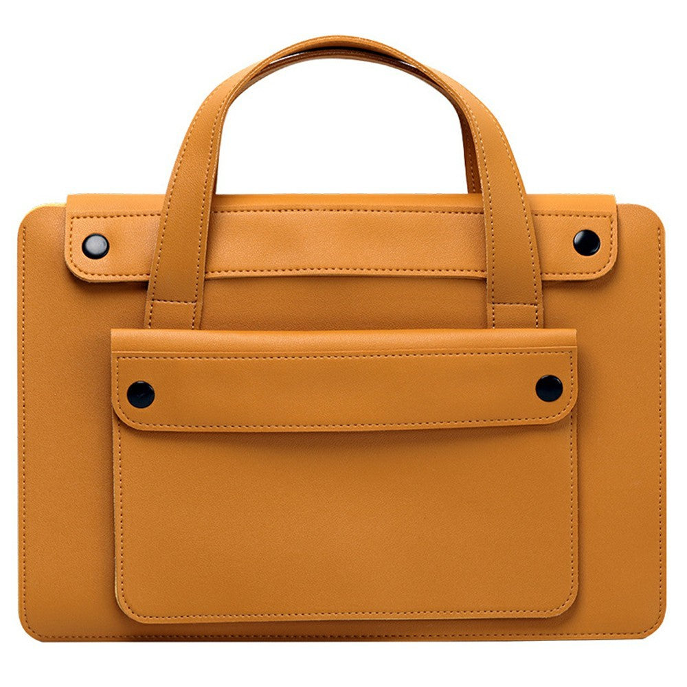 For 13.3 / 14 Inch Laptop Tote Bag Accordion Design Single Layer Pocket Large Capacity Notebook Handbag