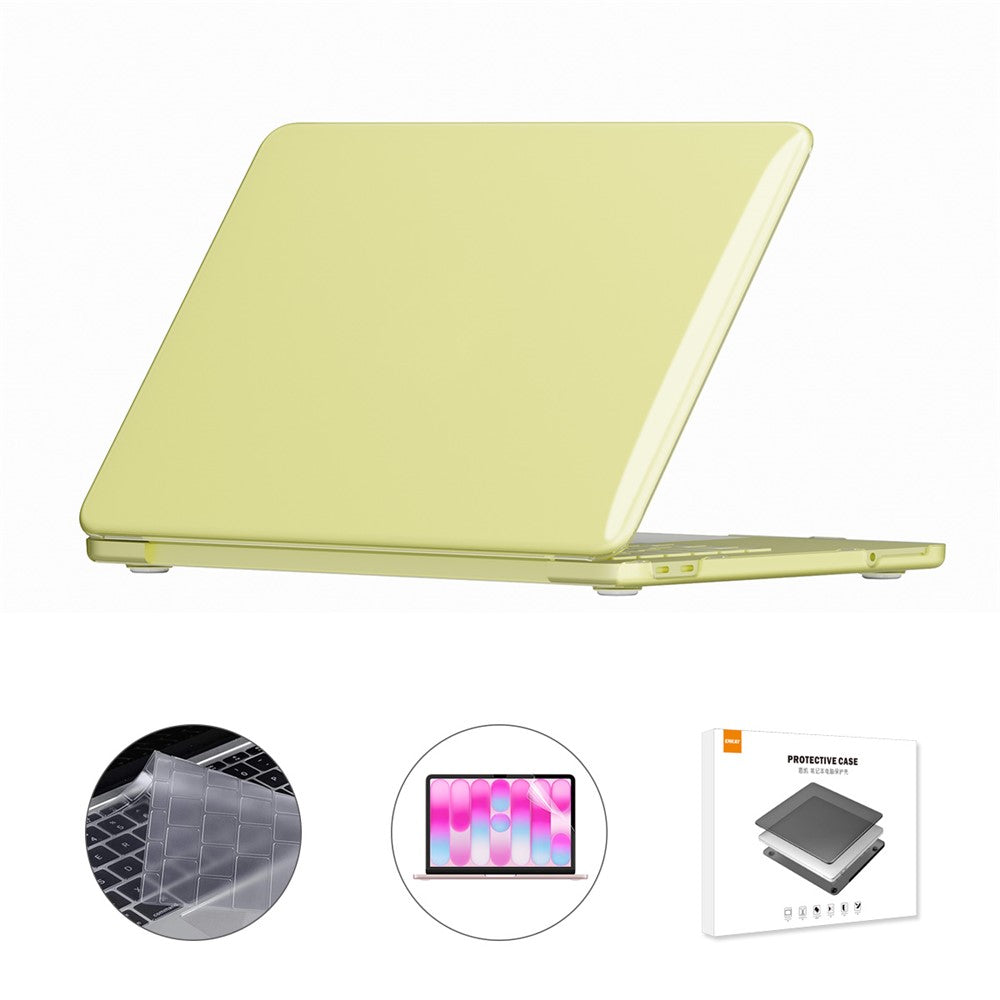ENKAY HAT PRINCE For MacBook Neo 13 inch (2026) A3404 256G Crystal PC Laptop Case + Ultra Thin TPU Keyboard Cover + PET Screen Film 3 in 1 Kit, EU Keyboard Layout