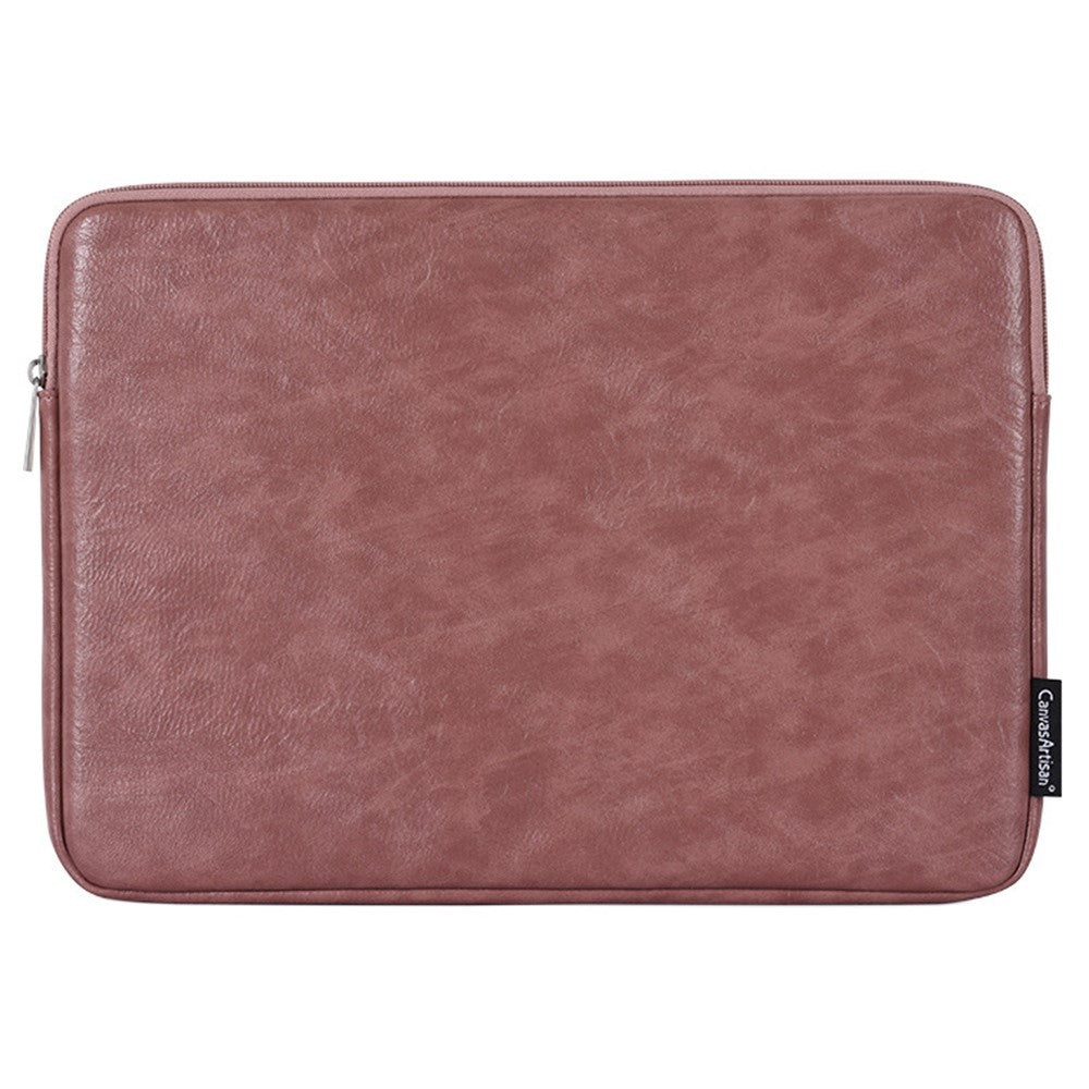 CANVASARTISAN L31-03 PU Leather Zipper Design Sleeve Bag for 12-inch Laptops Carry Case Portable Storage Bag
