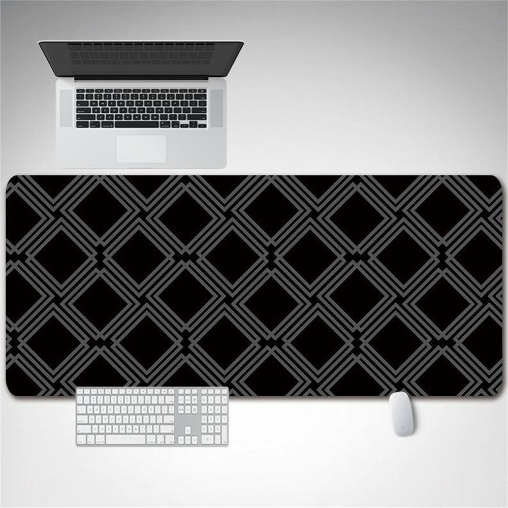 DLS-001 Minimalist Mouse Pad Desk Mat 800 x 300 x 2mm Non-Slip Rubber Gaming Mousepad, Black Edge