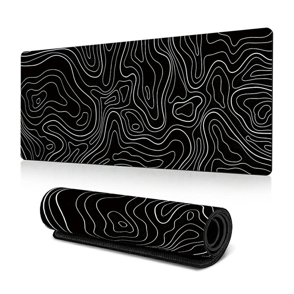 300*800*2mm Large Mouse Pad Stylish Abstract Pattern Anti-skid Desktop Mat