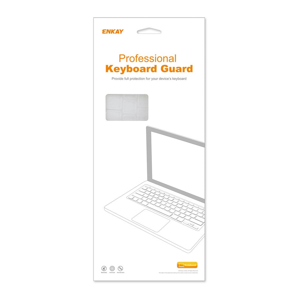 ENKAY for MacBook Neo 13 inch (2026) A3404 US Version Layout Keyboard Cover Ultra-thin TPU Film Dustproof Cover