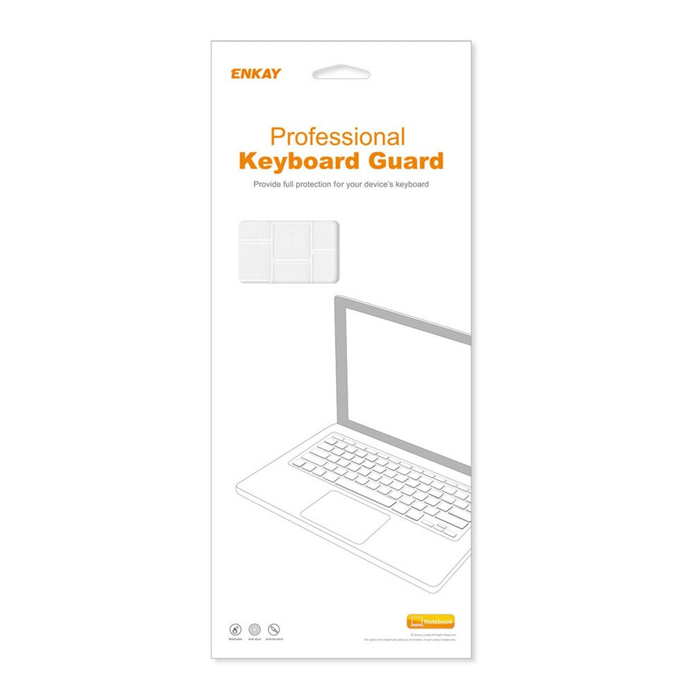 ENKAY Keyboard Cover for MacBook Air 13 / 15 (2022-2026) / MacBook Pro 14 / 16 (2021-2026) EU Version Layout Ultra Thin Silicone Keyboard Protector