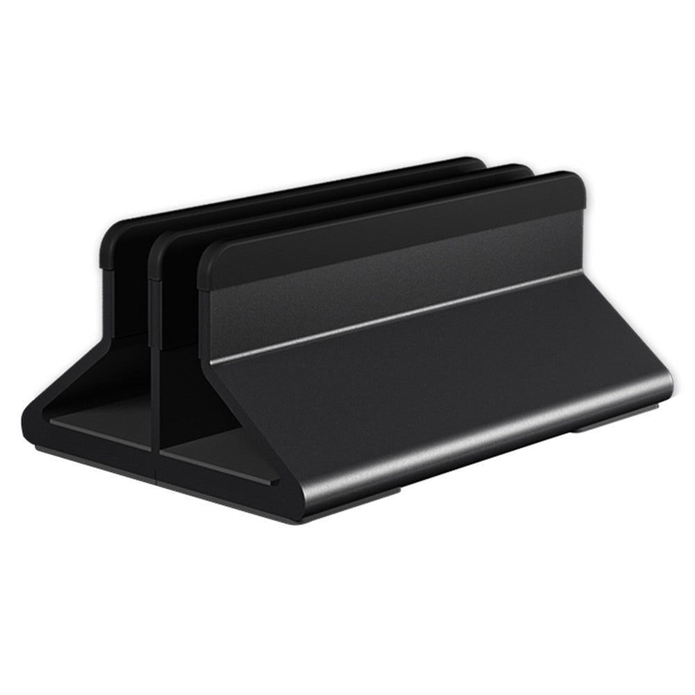 C402 Aluminum Alloy Laptop Tablet Stand Dual Slot Vertical Desktop Holder Organizer Base