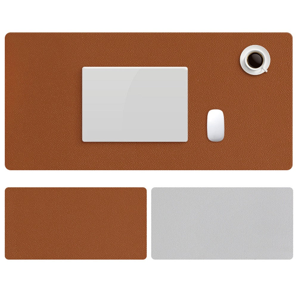 ZD02 80x40cm PU Leather Large Office Computer Desk Mat Double-sided Keyboard Mouse Pad