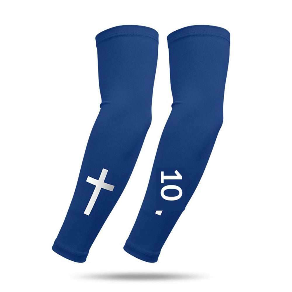 Cross Pattern Summer Cooling Arm Sleeves UPF50+ UV Protection Milk Silk Arm Covers for Outdoor Sports Cycling
