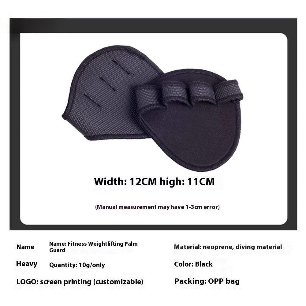 1 Pair Four Finger Weightlifting Gloves Anti Slip Gym Workout Fitness Gloves Palm Protector