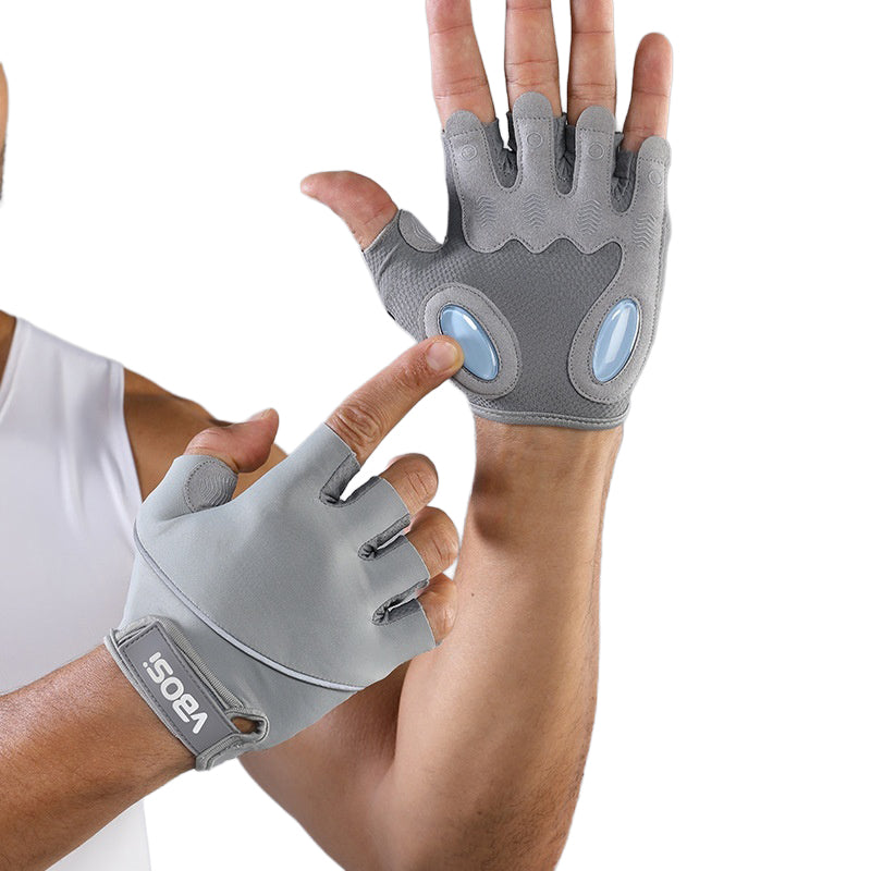 VBOSI 8104V Half Finger Fitness Gloves 3.5mm Anti-slip Palm Pad Shock Absorbing Gloves for Rope Skipping Gym