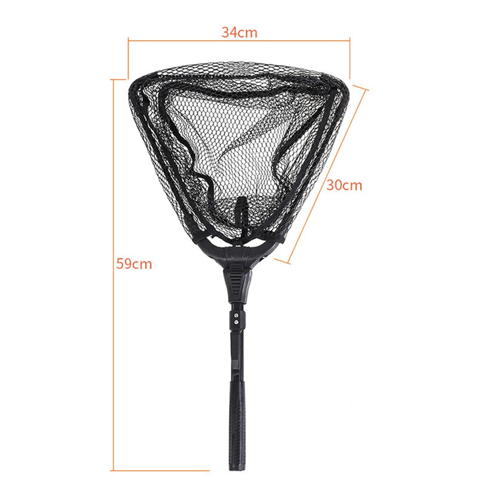 LEO 28036 30cm Portable Fish Landing Net Foldable Triangular Nylon Fishing Dip Net