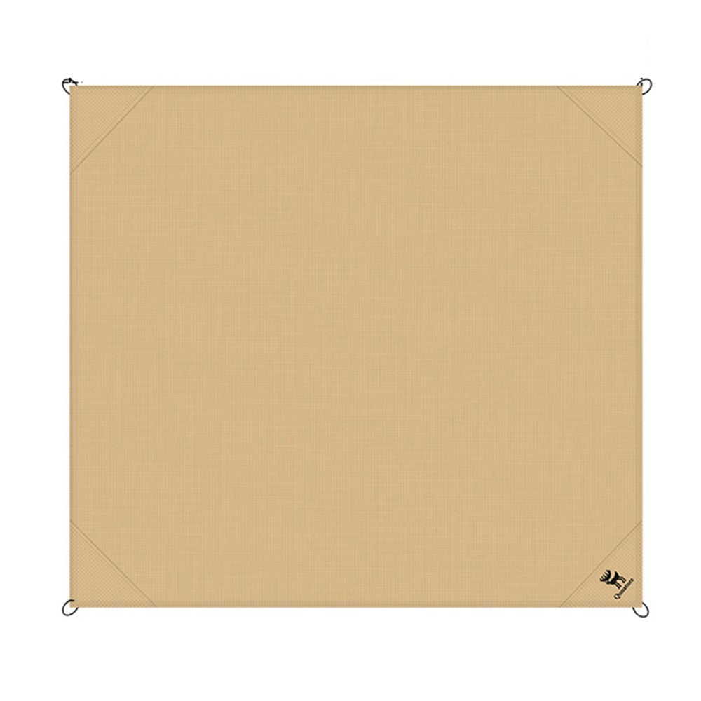 QUNATURE 600073 Portable Outdoor Picnic Blanket 210T Polyester Taffeta Ground Mat with 4 Stakes and Storage Bag