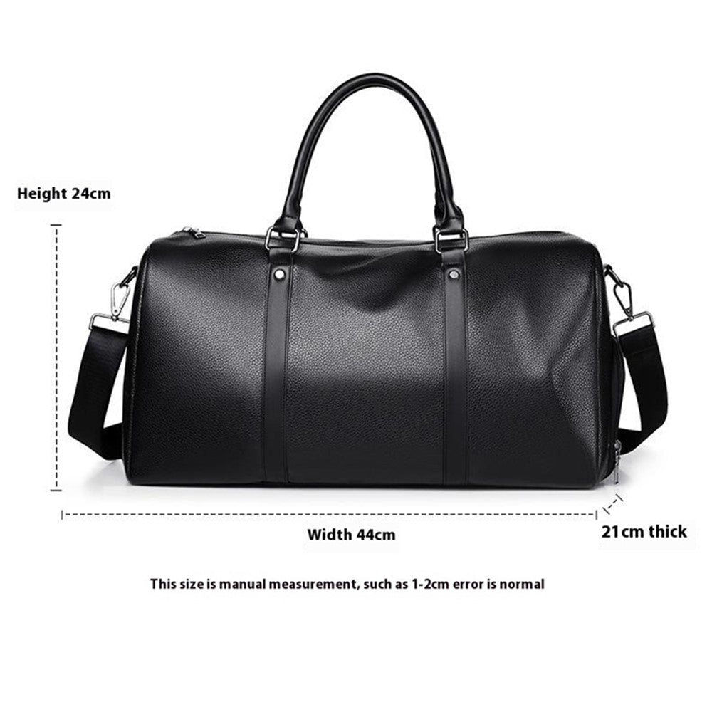 Waterproof Gym Bag PU Duffle Bag Weekend Overnight Crossbody Bag Handbag
