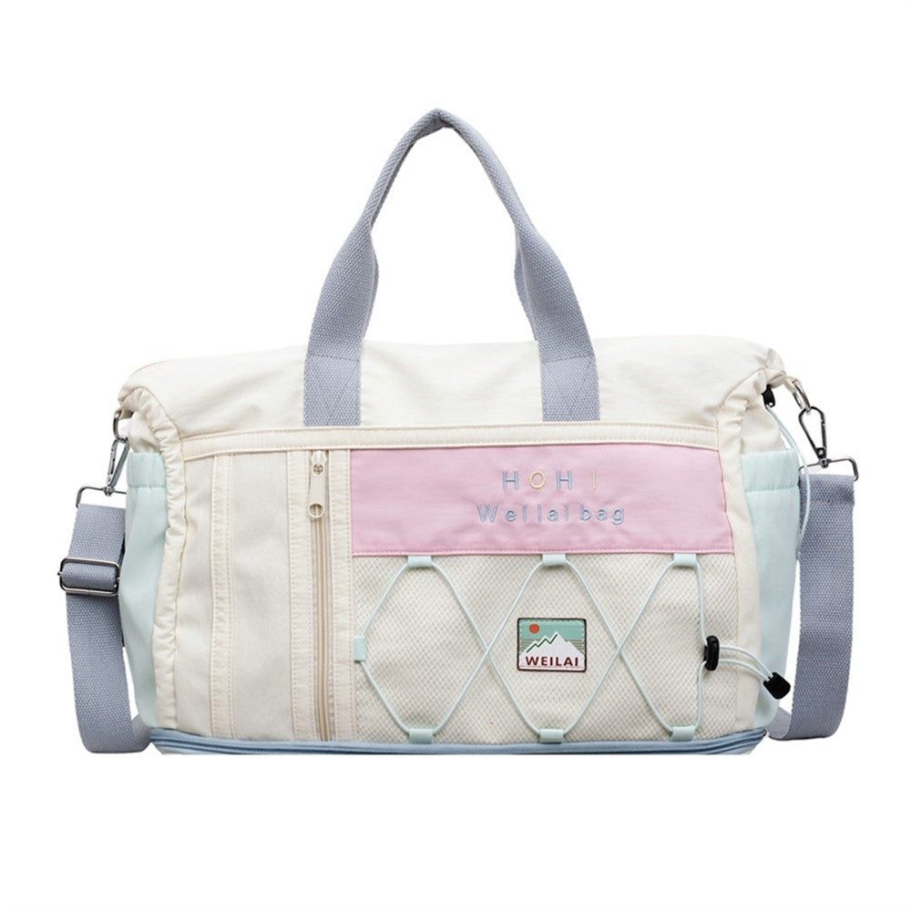 Large Capacity Gym Bag Expandable Handbag Dry Wet Separation Travel Duffel with Shoulder Strap