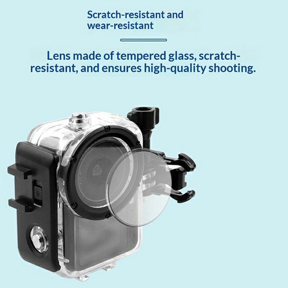 For DJI Osmo Action 6 Waterproof Case 60m Diving Action Camera Protective Shell with HD Tempered Glass Lens