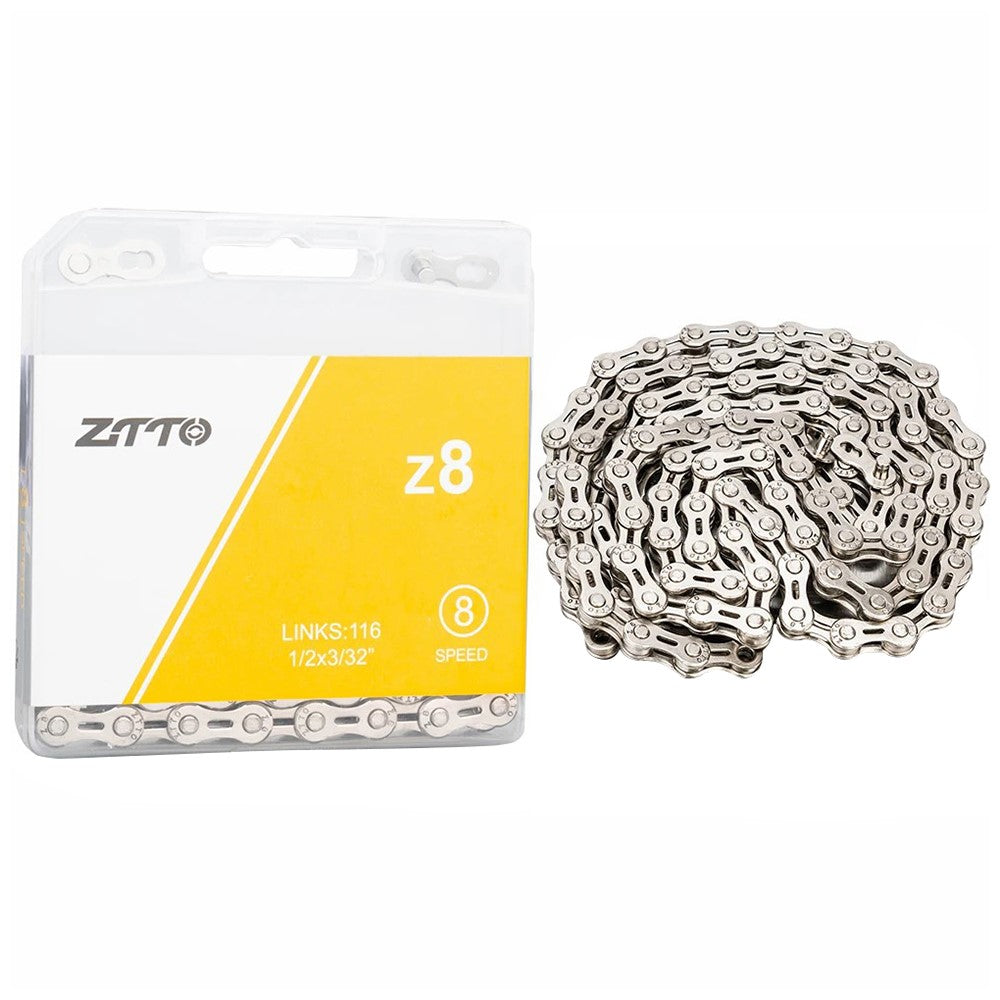 ZTTO z8 Carbon Steel Bicycle Chain 8-Speed 116 Links Mountain Road Bike Chain