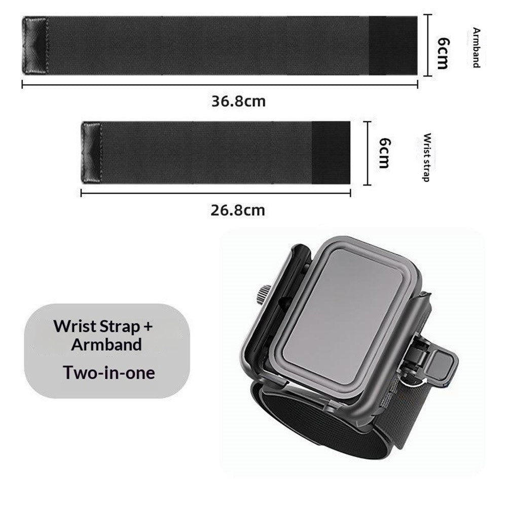 Instant Detachable Wrist Phone Holder 360° Rotation Armband for Live Streaming Running Cycling Sports