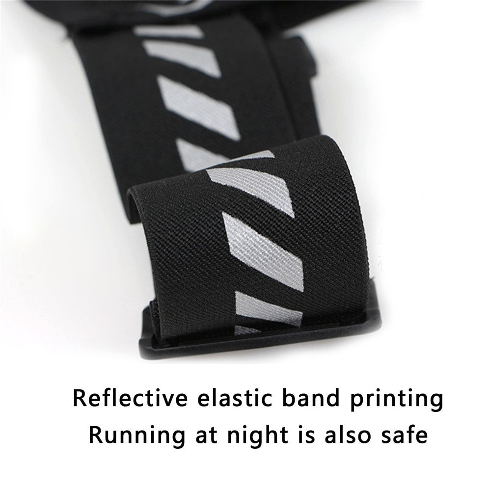 Running Vest Chest Phone Holder Adjustable Waistband Reflective Training Workout Gear with Multiple Pockets