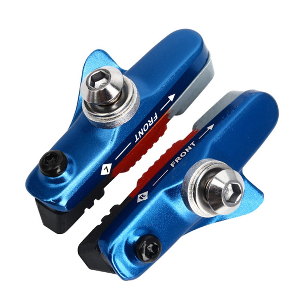 RIDERACE rn2200 1 Pair Aluminum Alloy + Rubber Mountain Road Bike C Brake Pads Braking Holder Shoes