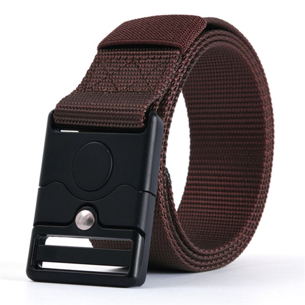 SN-P119 125x3.8cm Men's Nylon Webbing Belt Tactical Training Work Belt with Press-Type Zinc Alloy Buckle