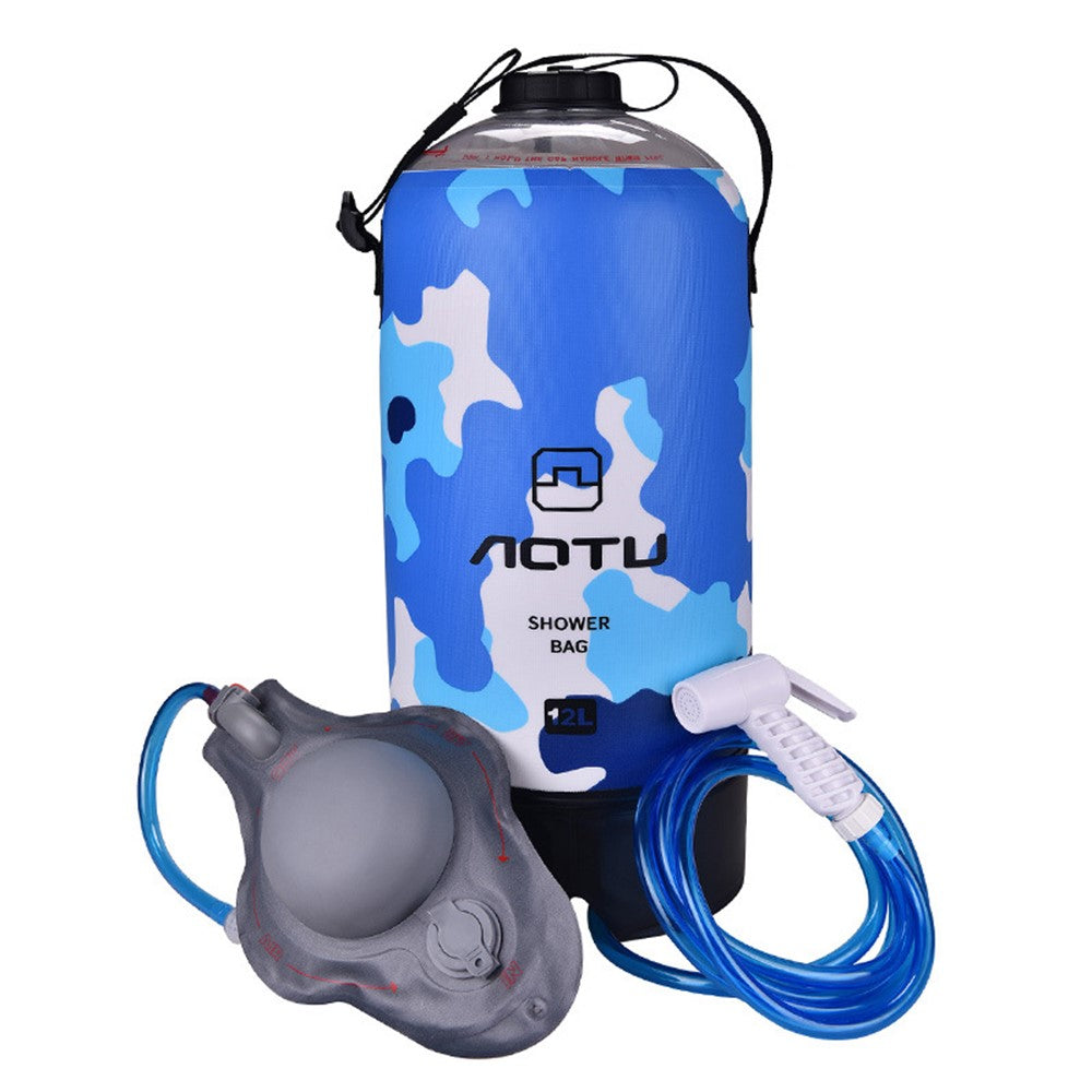 AOTU AT6647 12L PVC Inflatable Outdoor Camping Shower Bag Portable Bathing Bag for Hiking Beach