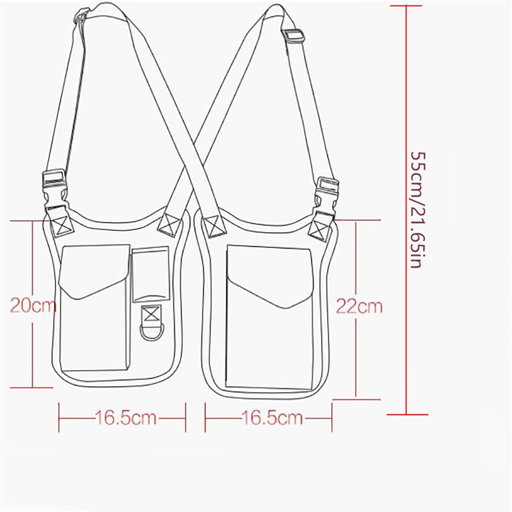 Outdoor Sports Running Hidden Dual Shoulder Bag Tactical Polyester Underarm Anti-Theft Phone Bag