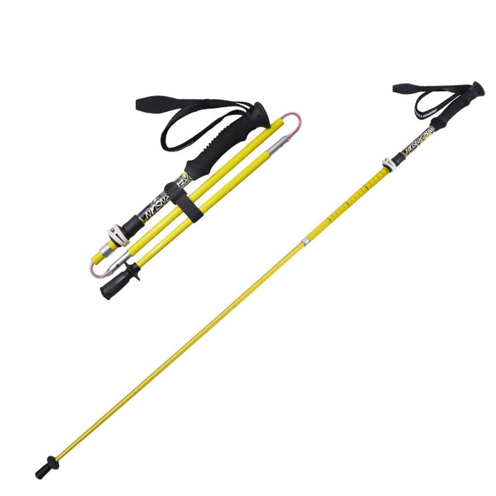 REBORNSUN 105-120cm Mountain Trekking Poles Anti-shock Carbon Fiber Collapsible 5-Section Foldable Walking Hiking Sticks