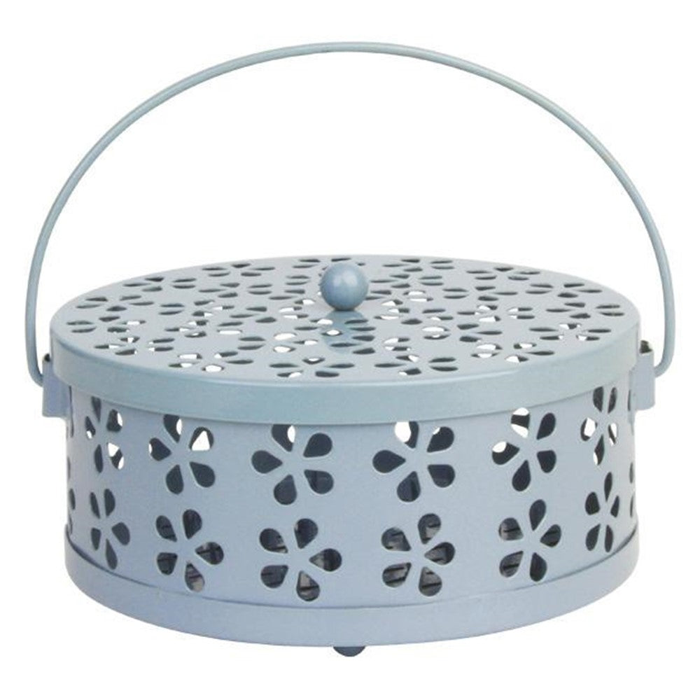 AOTU Camping Iron Mosquito Incense Coil Holder Box with Lid for Home