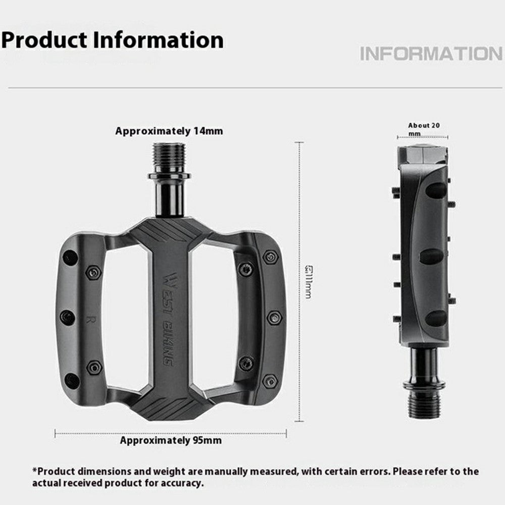 WEST BIKING YP0802143 Bike Pedals Triple Bearing Anti Slip Bicycle Pedals Cycling Accessories