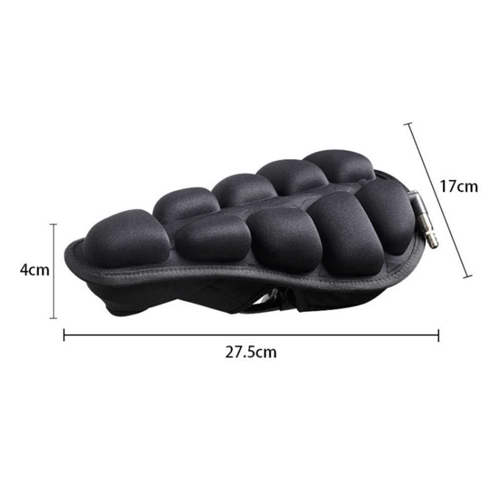 BC-203 2.0 Black Bike Folding Cushion Seat Cover Inflatable Airbag Bicycle Seat Cover with Pump, Size: S