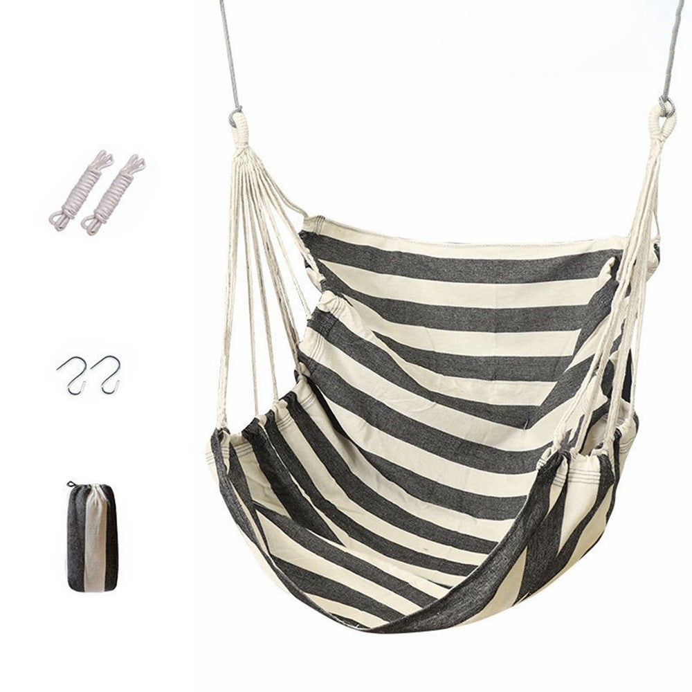 Outdoor Camping Patio Yard Canvas Hammock Chair Hanging Swing Seat