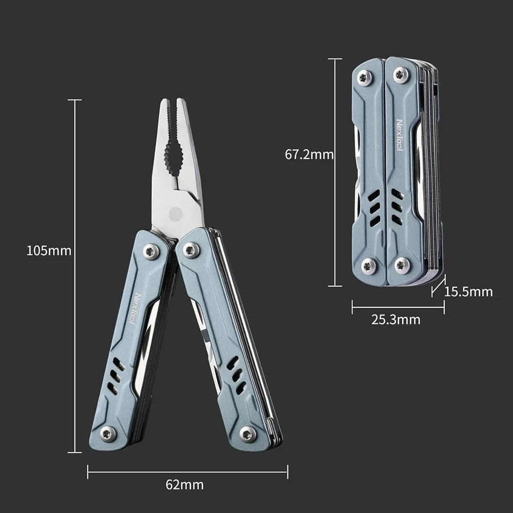 XIAOMIYOUPIN NEXTOOL NE20135 Multifunction Foldable Pliers Stainless Steel Scissors Bottle Opener Screwdriver Tools