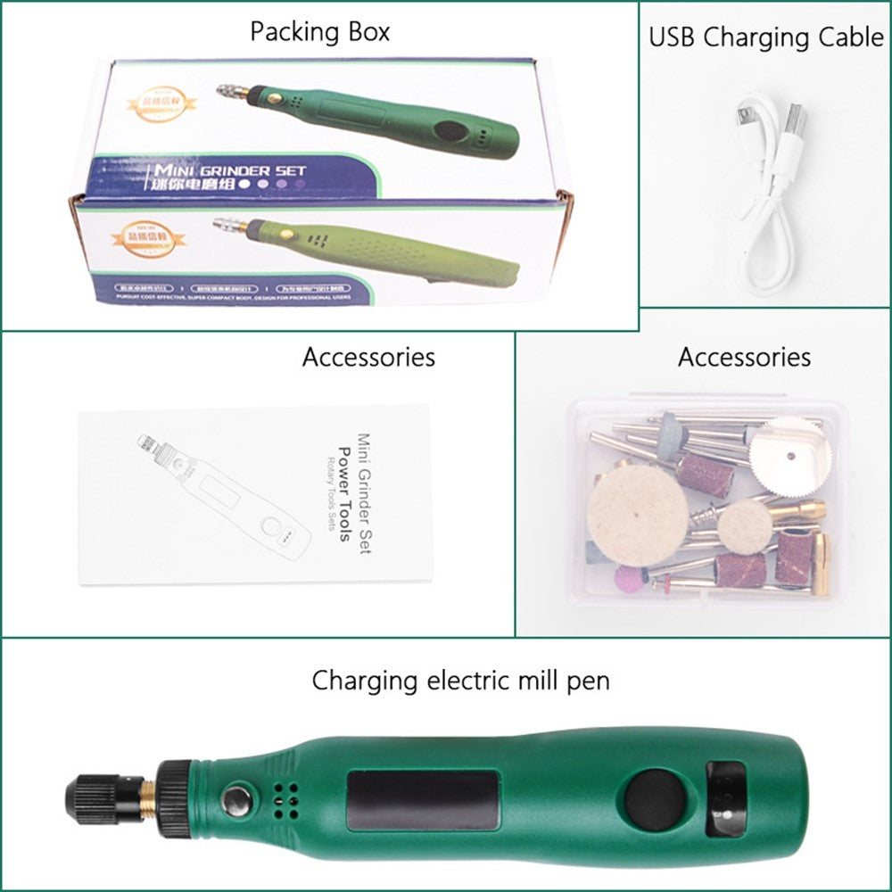3.6V LED Speed Adjustable 2.3mm Electric Screwdriver Bit Kit Mini Rechargeable Home Repair Tool