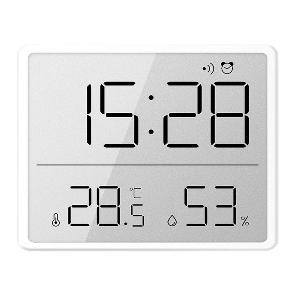 Digital Alarm Clock LCD Electric Clock with Calendar Temperature and Humidity for Living Room, Bedroom,Office