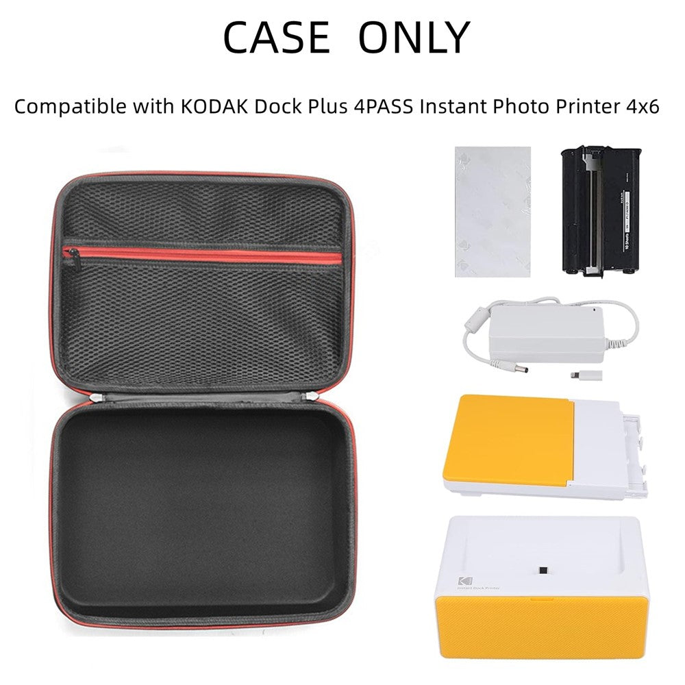 For Kodak Dock Premium Wi-Fi 4x6 Inch Instant Photo Printer Hard Case Travel Storage Bag with Handle