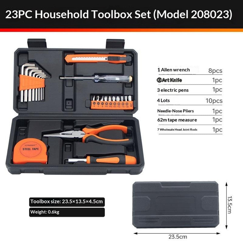 CREST 23Pcs Household Tool Kit Set Screwdriver Repair Toolbox for Home Maintenance
