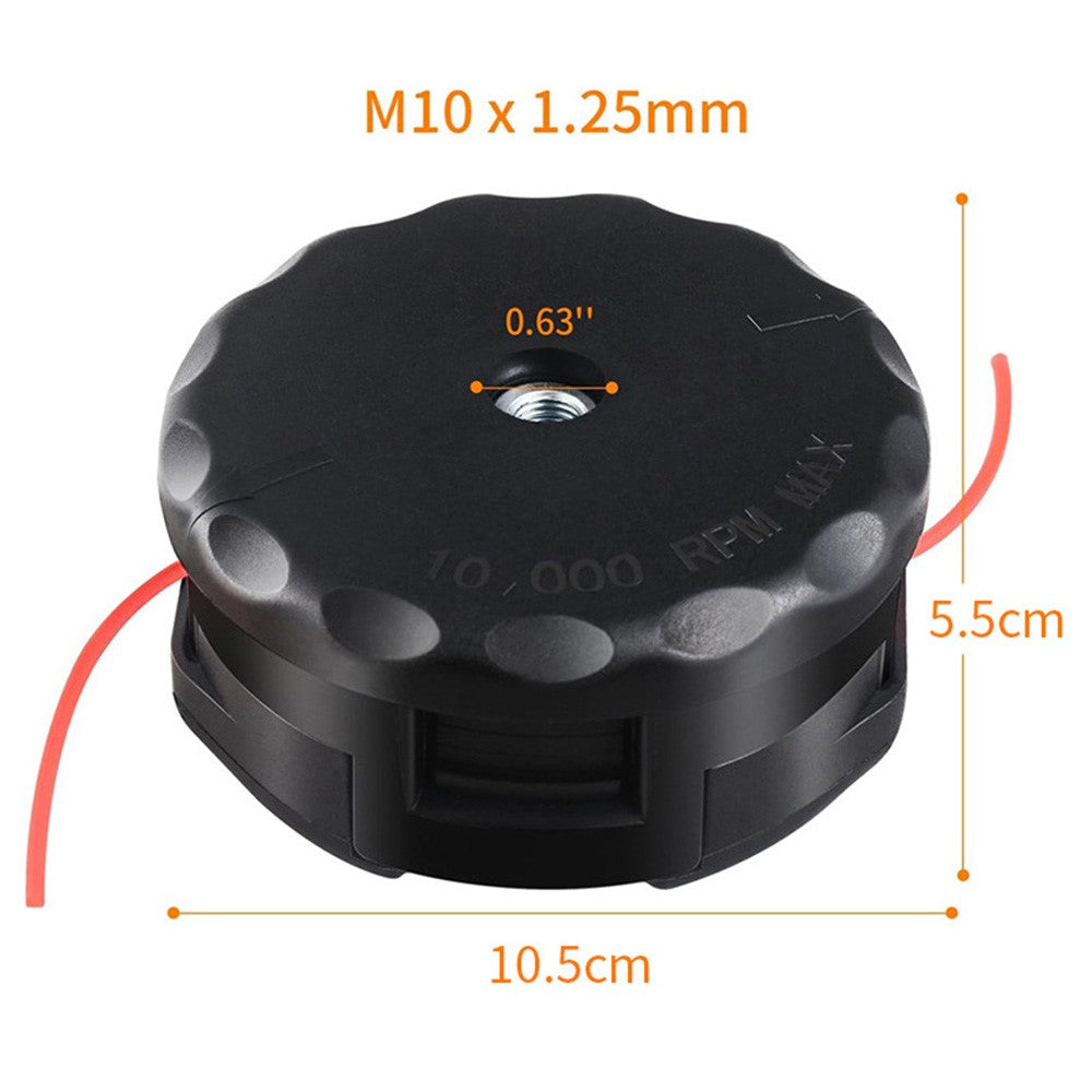 Trimmer Head for M10 x 1.25 Lawn Mower Replacement Part Garden Tool Accessories