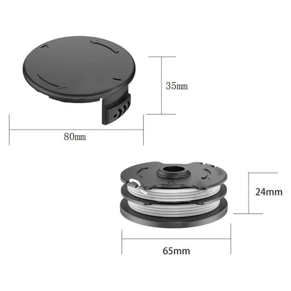 For Parkside Lawn Mower 2 Spool + Grass Trimmer Spool Cap, TLP-01 / TLP-01-1