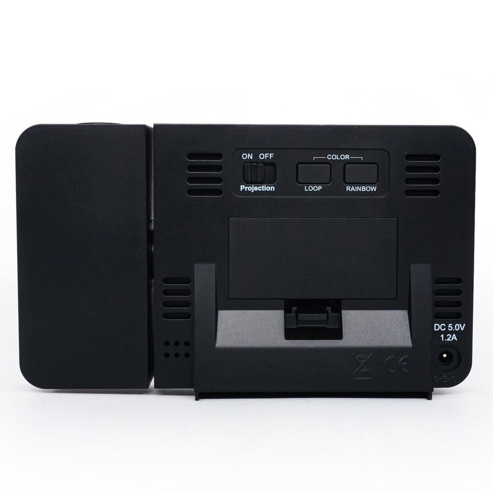 FJ3531B 8 Colors Screen Projection Weather Station Alarm Clock Indoor Outdoor Temperature Digital Clock With Snooze