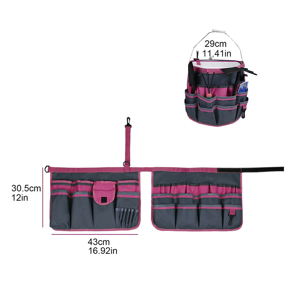 829419 34 Pockets Gardening Tools Bag Oxford Cloth Garden Tool Storage Bag, 43x30.5cm