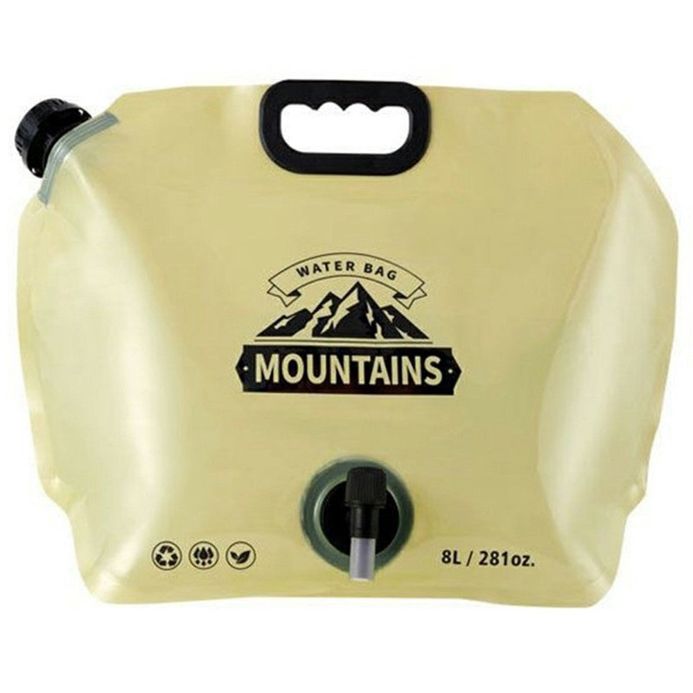 Portable Water Container 8L Large Capacity Collapsible Water Carrier for Camping Hiking (BPA Free, No FDA)
