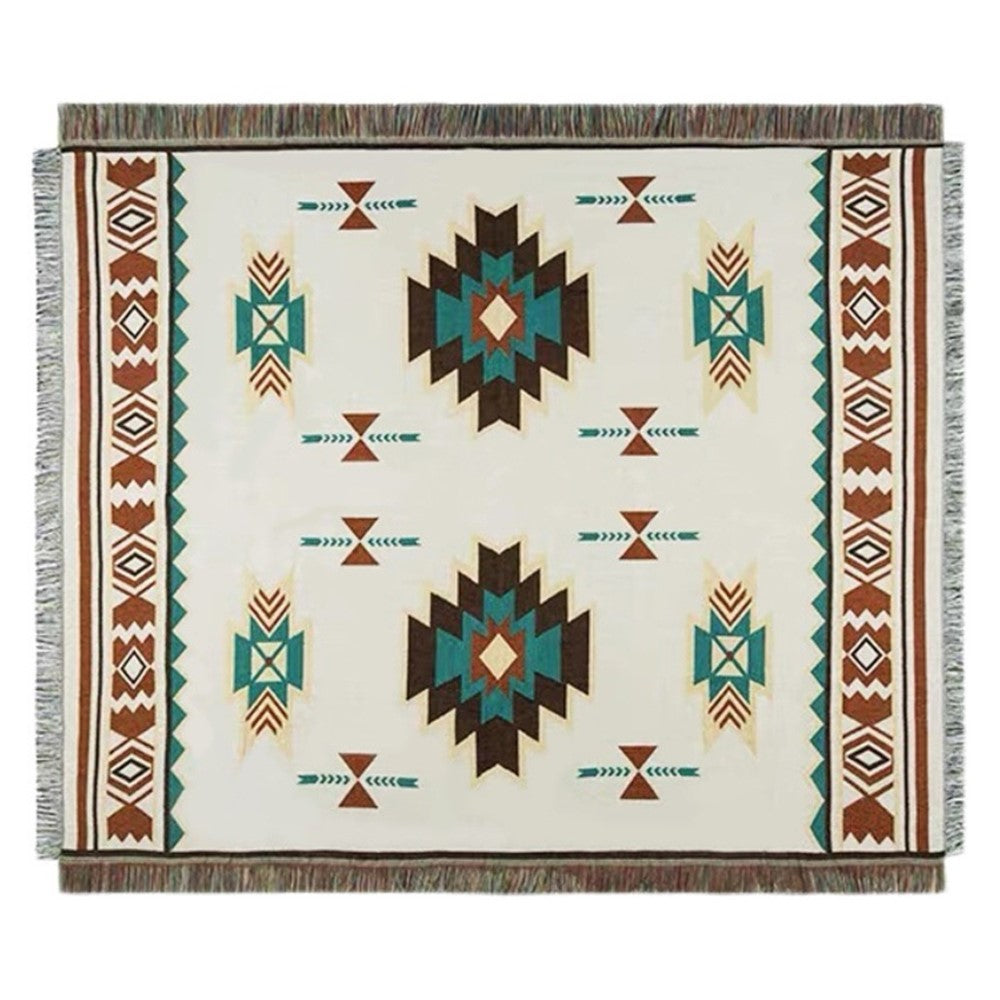 90x90cm Picnic Blanket Thick Moisture-Proof Bohemian Ground Mat for Outdoor Camping Beach