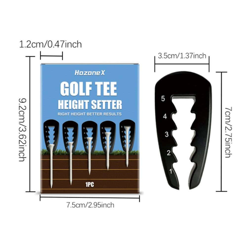 HOZONEX HZ-F01-0025-01 Plastic Golf Tee Height Setter Portable Practice Aid for Consistent Swings