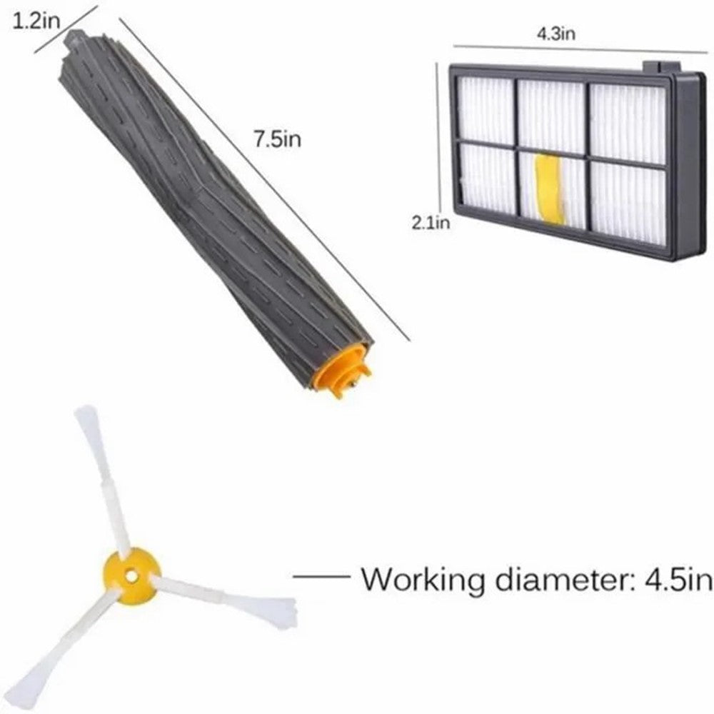 7Pcs Replacement Parts Kit for iRobot Roomba 980 / 960 / 880 / 870 / 800 Main Brush Side Brush Filter Set