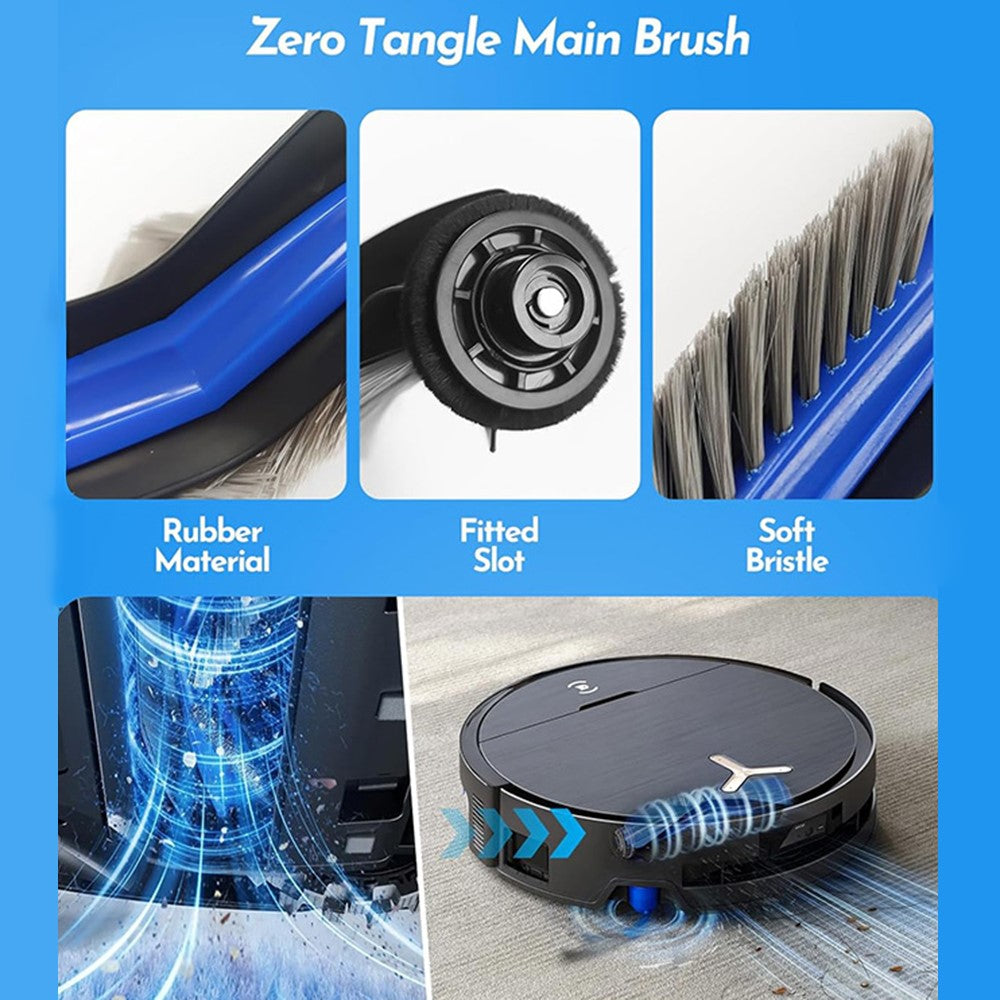 JUNSUNMAY 8Pcs / Set For Ecovacs Deebot X9 Pro Omni / X9 Pro Main Brush Filter Dust Bag Replacement Parts Kit Robot Vacuum Accessories